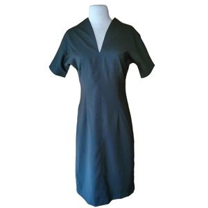 Vintage‎ Dark Khaki Green, Lined, Wiggle Dress
